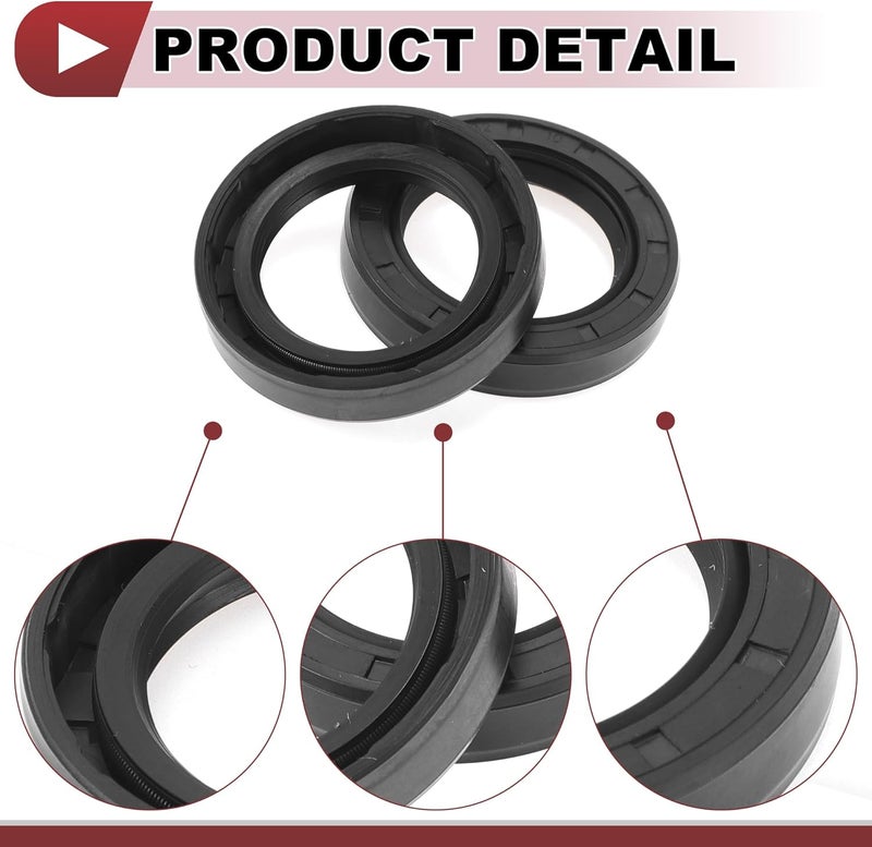 HEROFFIX 5 Pcs Rotary Shaft Seal High Pressure Oil Seal 35x52x10mm Black Nitrile 70 Durometer Rubber - Image 5